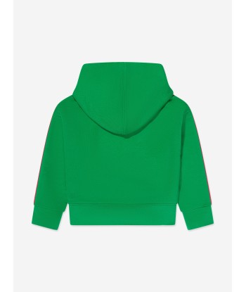 Monnalisa Girls Diamante Daffy Duck Hoodie in Green de France