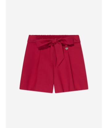 Monnalisa Girls Sash Belt Shorts in Red JUSQU'A -70%! 