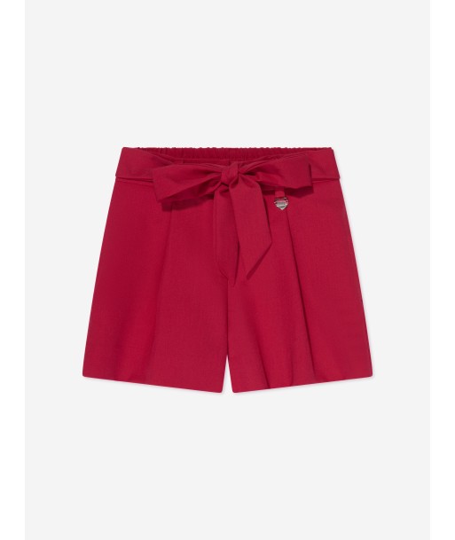 Monnalisa Girls Sash Belt Shorts in Red JUSQU'A -70%! 