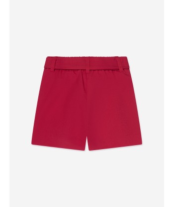 Monnalisa Girls Sash Belt Shorts in Red JUSQU'A -70%! 