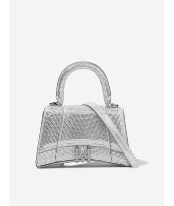 Monnalisa Girls Diamante Logo Handbag in Silver Véritable concentré