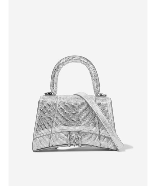 Monnalisa Girls Diamante Logo Handbag in Silver Véritable concentré