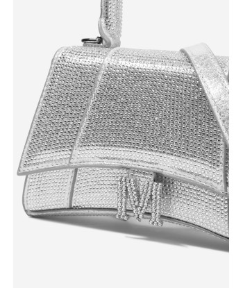 Monnalisa Girls Diamante Logo Handbag in Silver Véritable concentré