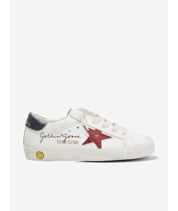 Golden Goose Kids Leather Super Star Trainers in White Venez découvrir notre 