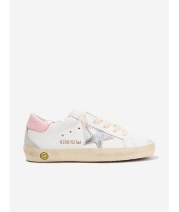 Golden Goose Girls Leather Super Star Trainers in White l'évolution des habitudes 