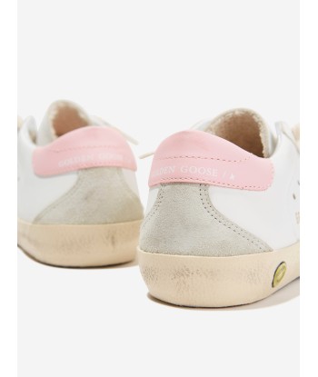 Golden Goose Girls Leather Super Star Trainers in White l'évolution des habitudes 