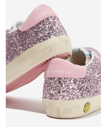 Golden Goose Girls Glitter And Leather Old School Trainers in Pink les ctes