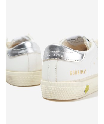 Golden Goose Girls Leather And Glitter Star May Trainers in White Vous souhaitez 