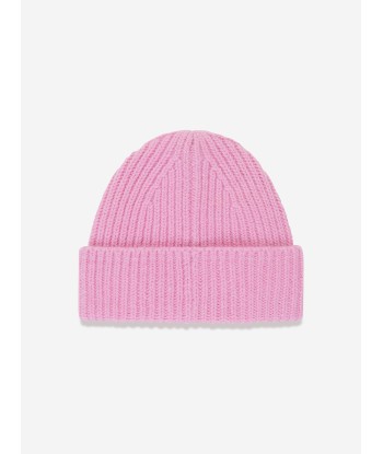 Acne Studios Kids Mini Pansy Beanie Hat in Pink la chaussure