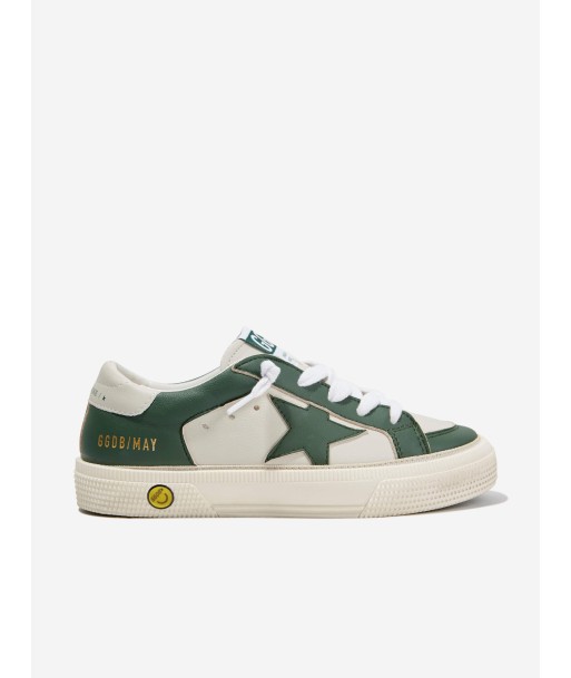 Golden Goose Kids Leather May Trainers in Green france