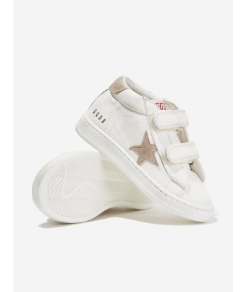 Golden Goose Kids June Leather Star Trainers in White des créatures d'habitude