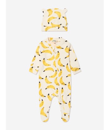 The Bonnie Mob Baby Banana Sleepsuit And Hat Gift Set in Yellow Jusqu'à 80% De Réduction