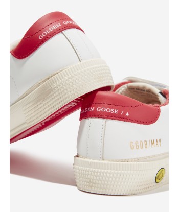 Golden Goose Kids Leather May School Trainers in White d'Europe débarque