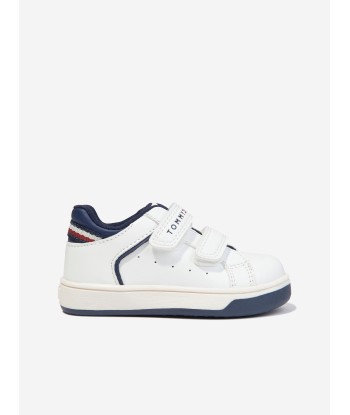 Tommy Hilfiger Boys Low Cut Velcro Trainers in White acheter