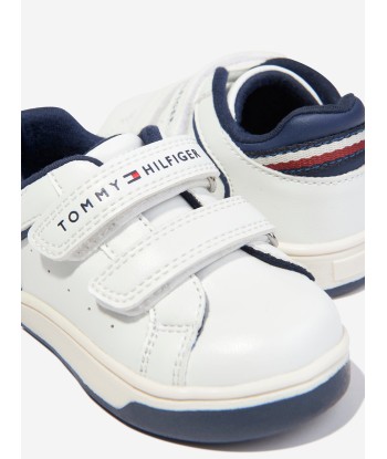 Tommy Hilfiger Boys Low Cut Velcro Trainers in White acheter