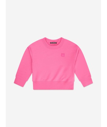 Acne Studios Kids Mini Fairah Face Sweatshirt in Pink acheter