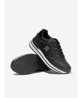 Tommy Hilfiger Girls Monogram Low Cut Lace-Up Trainers in Black l'achat 