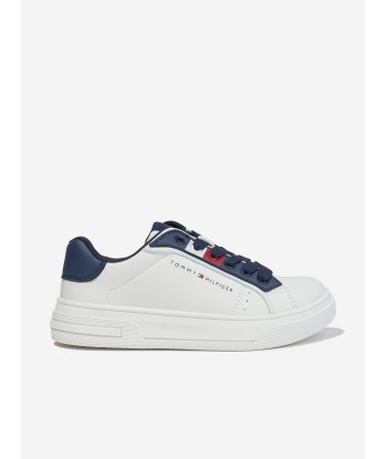 Tommy Hilfiger Boys Low Cut Lace-Up Trainers in White Comparez plus de prix