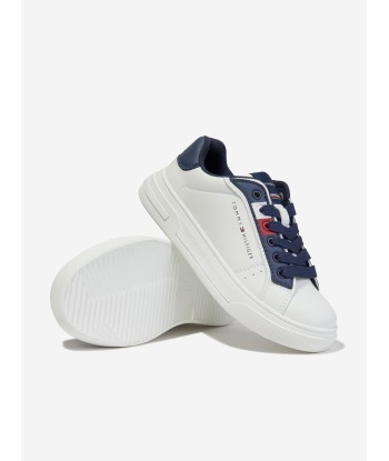 Tommy Hilfiger Boys Low Cut Lace-Up Trainers in White Comparez plus de prix