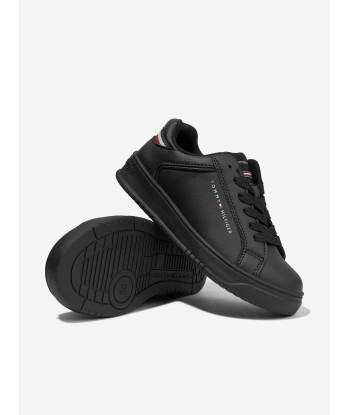 Tommy Hilfiger Kids Low Cut Lace-Up Trainers in Black Faites des économies