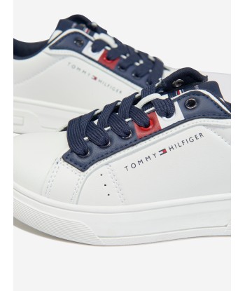 Tommy Hilfiger Boys Low Cut Lace-Up Trainers in White Comparez plus de prix