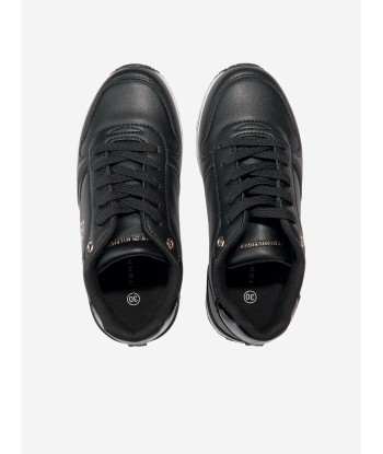 Tommy Hilfiger Girls Monogram Low Cut Lace-Up Trainers in Black l'achat 