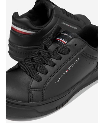 Tommy Hilfiger Kids Low Cut Lace-Up Trainers in Black Faites des économies