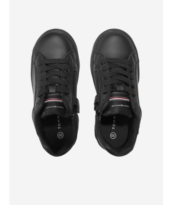 Tommy Hilfiger Kids Low Cut Lace-Up Trainers in Black Faites des économies