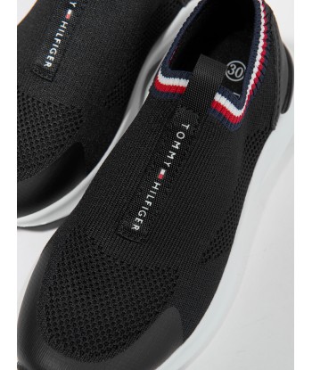 Tommy Hilfiger Kids Low Cut Easy-On Trainers in Black prix