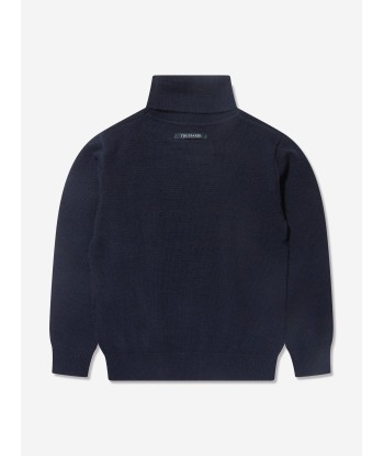 Trussardi Boys Kurah Sweater in Navy livraison et retour toujours gratuits