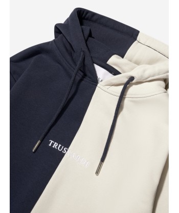 Trussardi Boys Ulak Hoodie in Navy meilleur choix