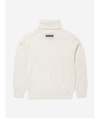 Trussardi Boys Kurah Sweater in Ivory Paris Déstockage Promo