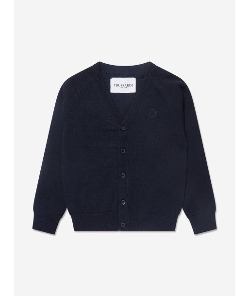 Trussardi Boys Menkent Cardigan in Navy d'Europe débarque