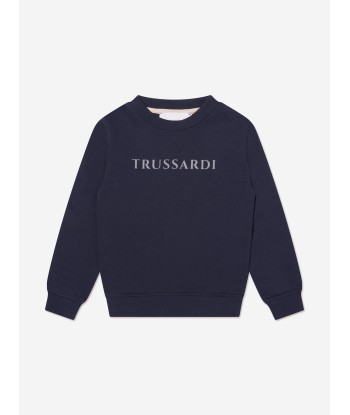 Trussardi Boys Camaz Sweatshirt in Navy le des métaux précieux