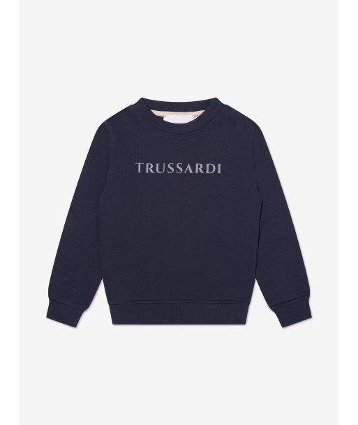 Trussardi Boys Camaz Sweatshirt in Navy le des métaux précieux