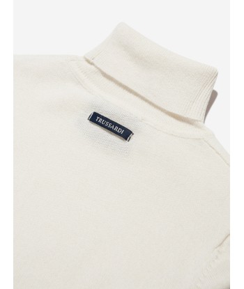 Trussardi Boys Kurah Sweater in Ivory Paris Déstockage Promo