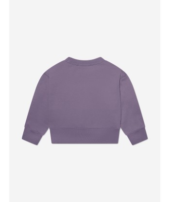 Acne Studios Kids Mini Fairah Face Sweatshirt in Purple Venez acheter