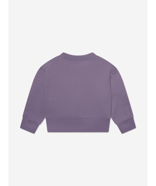 Acne Studios Kids Mini Fairah Face Sweatshirt in Purple Venez acheter