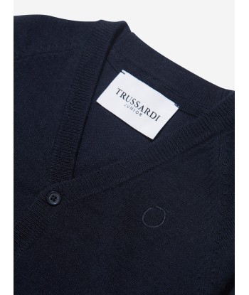 Trussardi Boys Menkent Cardigan in Navy d'Europe débarque