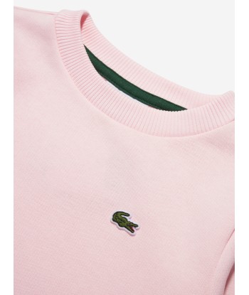 Lacoste Girls Logo Sweatshirt in Pink de France