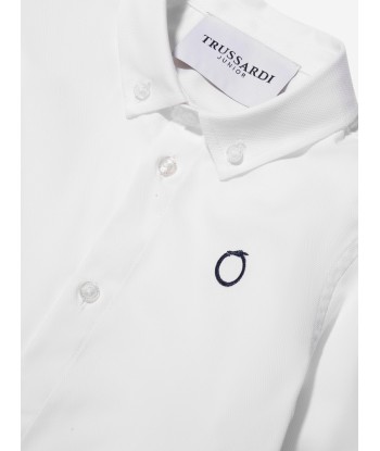 Trussardi Boys Barlog Shirt in Ivory Par le système avancé 