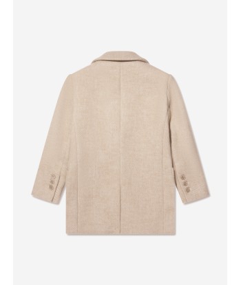 Trussardi Boys Imaril Long Coat in Beige Vous souhaitez 