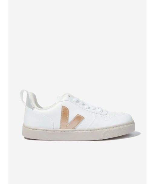 Veja Kids V-10 Laces Trainers in White en linge