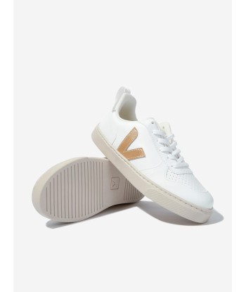 Veja Kids V-10 Laces Trainers in White en linge