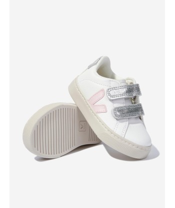 Veja Girls ChromeFree Leather Esplar Trainers in White ou a consommer sur place