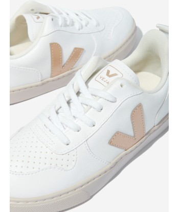 Veja Kids V-10 Laces Trainers in White en linge