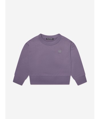 Acne Studios Kids Mini Fairah Face Sweatshirt in Purple Venez acheter