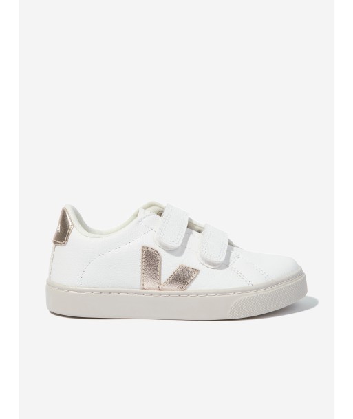 Veja Kids ChromeFree Leather Esplar Trainers in White commande en ligne