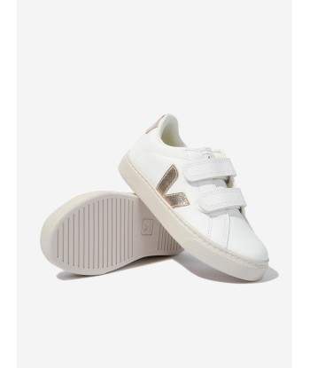 Veja Kids ChromeFree Leather Esplar Trainers in White commande en ligne