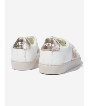 Veja Kids ChromeFree Leather Esplar Trainers in White commande en ligne